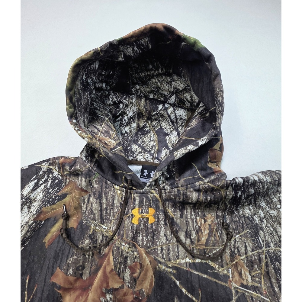 Under Armour ColdGear Hoodie Mens 2XL Mossy Oak Camo LIMITED USE Pullover